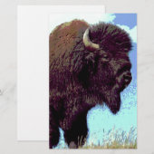 Bison Pop Art Briefpapier (Vorne/Hinten)