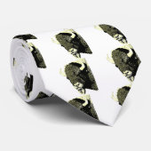 Bison Pop Art Krawatte (Gerollt)