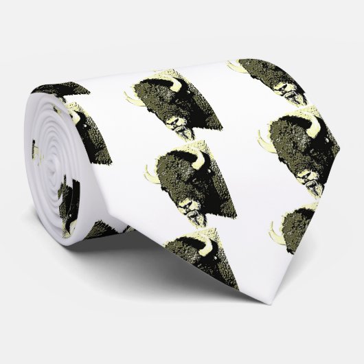 Bison Pop Art Krawatte (Gerollt)