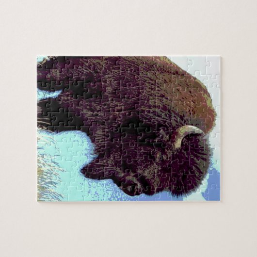 Bison Pop Art Puzzle (Horizontal)
