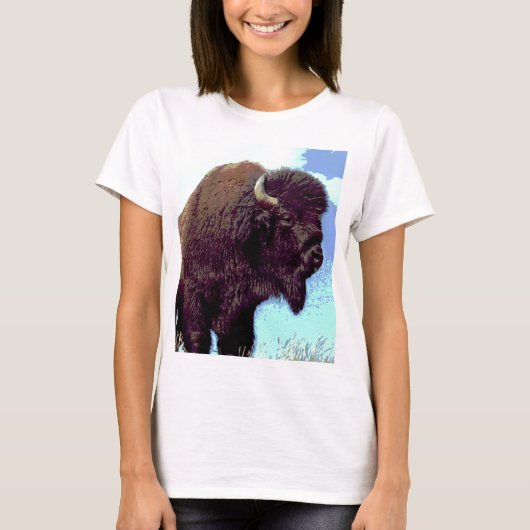 Bison Pop Art T-Shirt (Vorderseite)