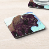 Bison Pop Art Untersetzer (Linke Seite)