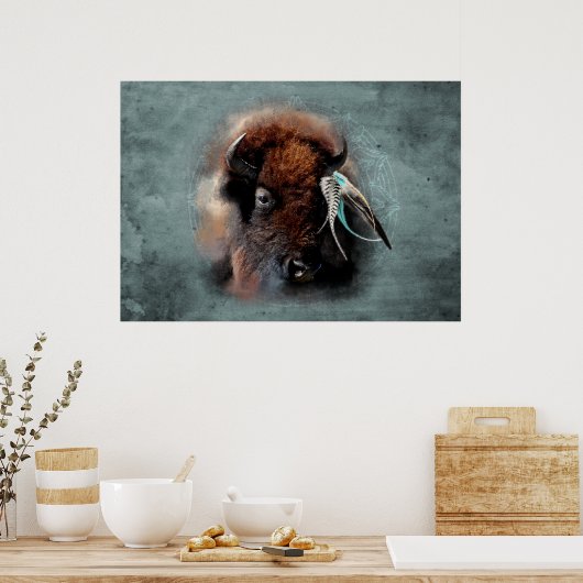 Bison - Poster (Küche)