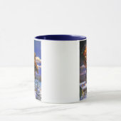 Bison Pulling Santa Claus Tasse (Zentrum)