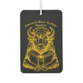 Bison Reading a Book with merkwürdige Expression Autolufterfrischer (Vorderseite)