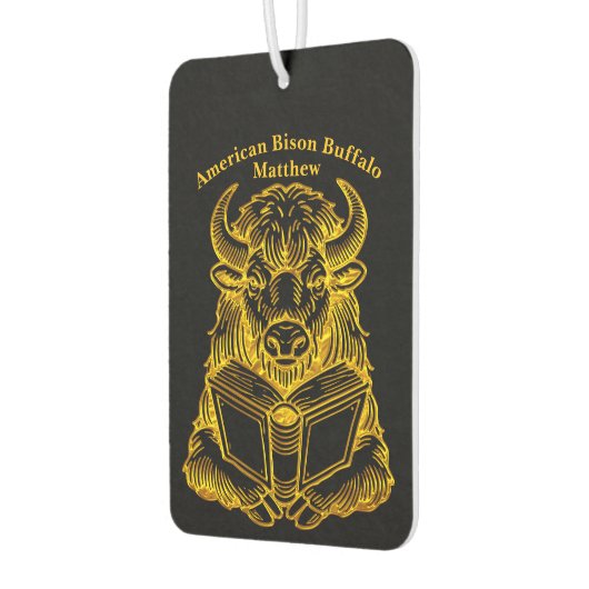 Bison Reading a Book with merkwürdige Expression Autolufterfrischer (Links)