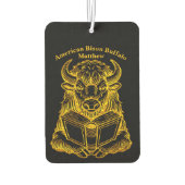 Bison Reading a Book with merkwürdige Expression Autolufterfrischer (Rückseite)