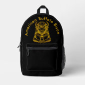 Bison Reading a Book with merkwürdige Expression Bedruckter Rucksack (Vorderseite)