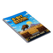 Bison, Retro-8-Bit-Pixelkunst Notizblock (Rechte Seite)