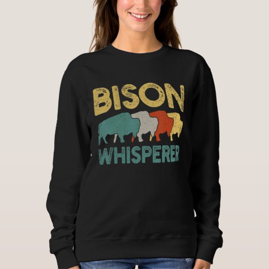 Bison Retro Vintag Sweatshirt (Vorderseite)