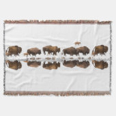 Bison Roaming im Winterschnee | Decke (Vorderseite)