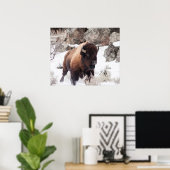 Bison Running Poster (Heimbüro)