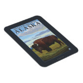 Bison Scene - Delta Junction, Alaska Magnet (Rechte Seite)