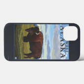 Bison Scene - Fairwell, Alaska Case-Mate iPhone Hülle (Rückseite (Horizontal))