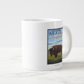 Bison Scene - Fairwell, Alaska Jumbo-Tasse (Vorderseite Rechts)