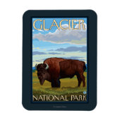 Bison Scene - Glacier National Park, MT Magnet (Vertikal)