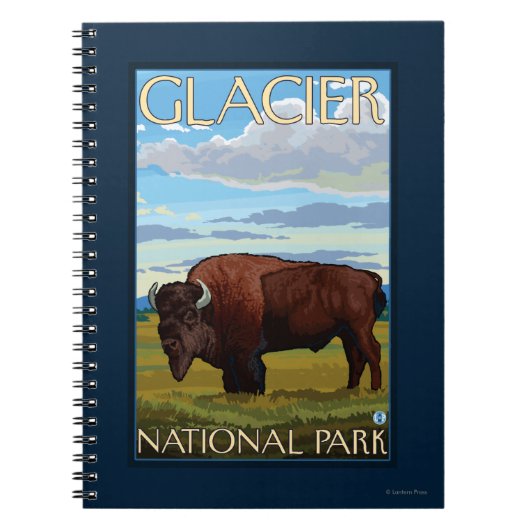 Bison Scene - Glacier National Park, MT Notizblock (Vorderseite)