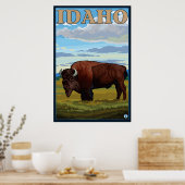 Bison Scene - Idaho Poster (Küche)