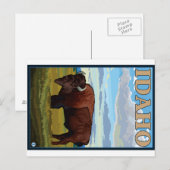 Bison Scene - Idaho Postkarte (Vorne/Hinten)