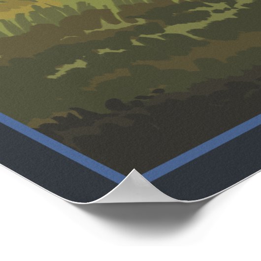 Bison Scene - Kupferbecken des Flusses Alaska Poster (Ecke)