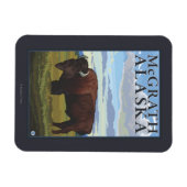 Bison Scene - McGrath, Alaska Magnet (Horizontal)