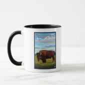 Bison Scene - West Yellowstone, Montana Tasse (Links)