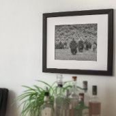 Bison Schwarz-weiß Cabin Farmhouse Style Moderne Poster