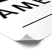 Bison-Silhouette bei Sonnenuntergang Poster (Ecke)