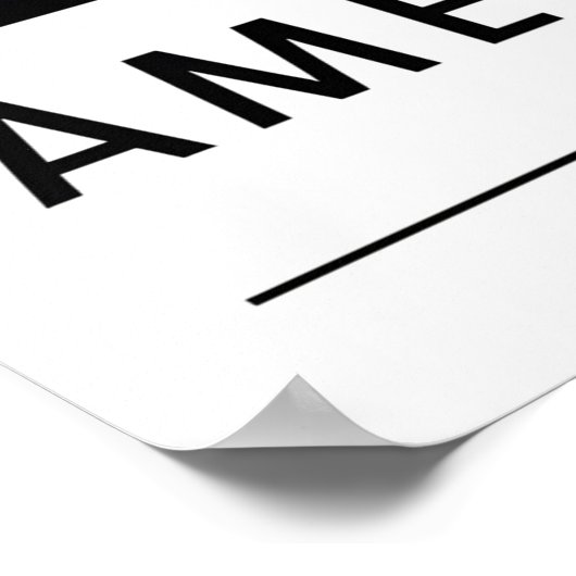 Bison-Silhouette bei Sonnenuntergang Poster (Ecke)