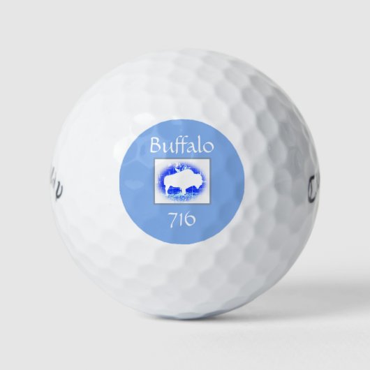 Bison Solar Blue Golf Balls Golfball (Vorderseite)