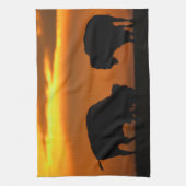 Bison-Sonnenuntergang Küchentuch (Vertikal)