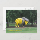 Bison Statue Postkarte (Vorne/Hinten)