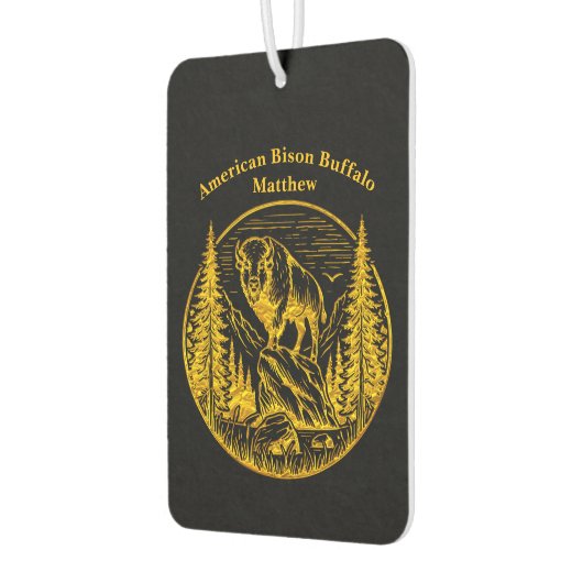 Bison Stehend stolz in einer natürlichen Landschaf Autolufterfrischer (Links)