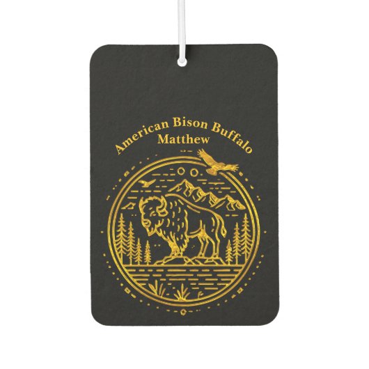 Bison steht majestätisch in einer natürlichen Land Autolufterfrischer (Vorderseite)