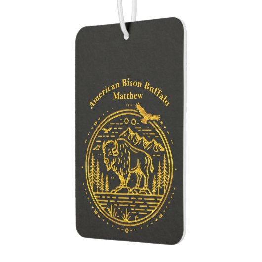 Bison steht majestätisch in einer natürlichen Land Autolufterfrischer (Links)