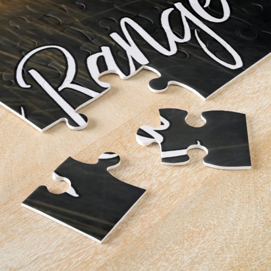 Bison-Strecken-Gebirgswolken-Himmel Montanas Puzzle (Seite)