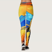 Bison Sunset Majestät Design Leggings (Rückseite)