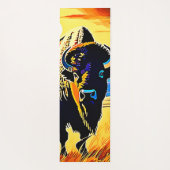 Bison Sunset Majestät Design Yogamatte (Rückseite)