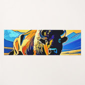 Bison Sunset Majestät Design Yogamatte (Vorderseite (Horizontal))