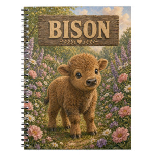 Bison Süßes Baby-Geschichtenbuch-Nursery-Tier Notizblock