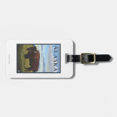 Bison-Szene - Chitina Flusseinzugsgebiet, Alaska Gepäckanhänger (Vorderseite horizontal)