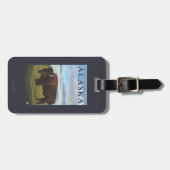 Bison-Szene - Chitina Flusseinzugsgebiet, Alaska Gepäckanhänger (Vorderseite horizontal)