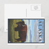 Bison-Szene - Delta Junction, Alaska Postkarte (Vorne/Hinten)