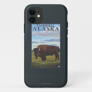 Bison-Szene - Fairwell, Alaska iPhone 11 Hülle