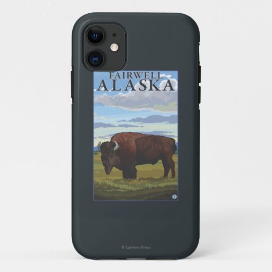 Bison-Szene - Fairwell, Alaska Case-Mate iPhone Hülle (Rückseite)