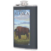 Bison-Szene - Fairwell, Alaska Flachmann (Links)