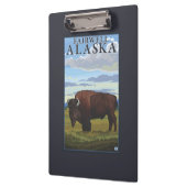Bison-Szene - Fairwell, Alaska Klemmbrett (Links)