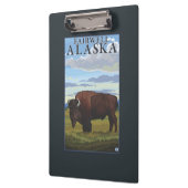 Bison-Szene - Fairwell, Alaska Klemmbrett (Links)