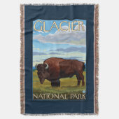 Bison-Szene - Glacier Nationalpark, M.Ü. Decke (Vorderseite Vertikal)