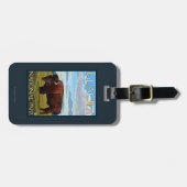 Bison-Szene - Glacier Nationalpark, M.Ü. Gepäckanhänger (Vorderseite horizontal)